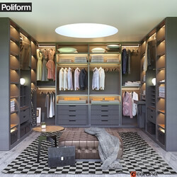 Wardrobe _ Display cabinets - Poliform SENZAFINE walk-in closet 