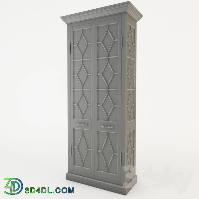 Wardrobe _ Display cabinets - GEORGIAN FRETWORK DOUBLE-DOOR CABINET