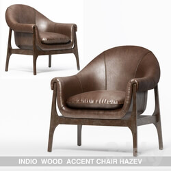 Arm chair - INDIO WOOD ACCENT CHAIR IN HAZE 