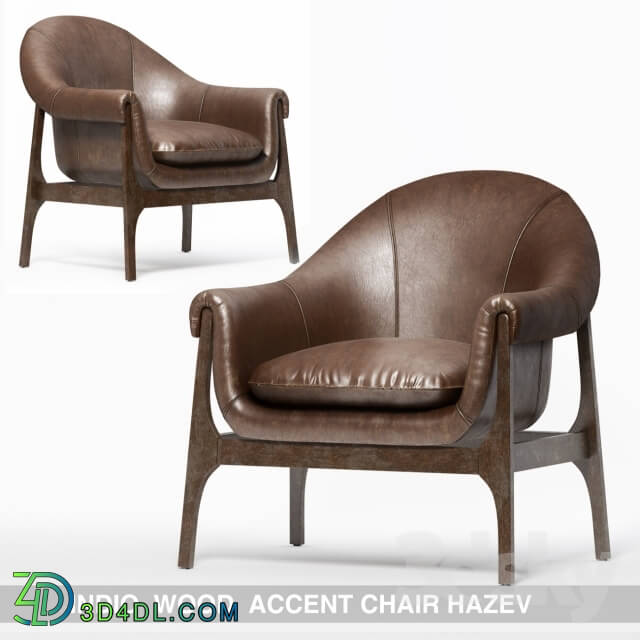 Arm chair - INDIO WOOD ACCENT CHAIR IN HAZE