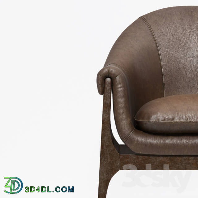 Arm chair - INDIO WOOD ACCENT CHAIR IN HAZE