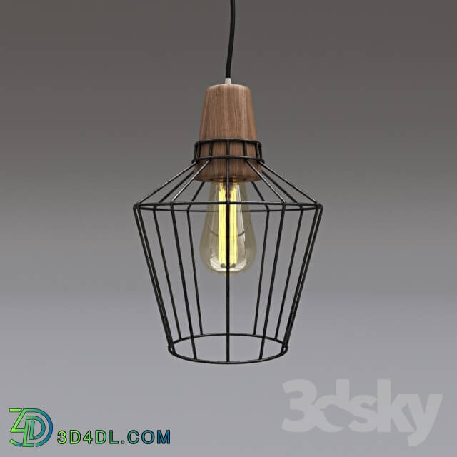 Ceiling light - SUSPENSION CEILING WOODCAGE D-13cm