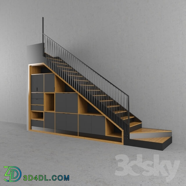 Staircase - steel coffee stairs