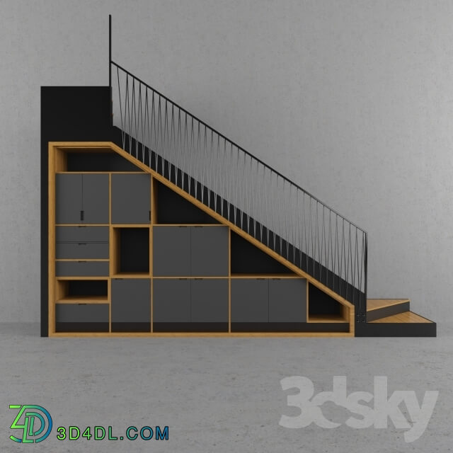 Staircase - steel coffee stairs