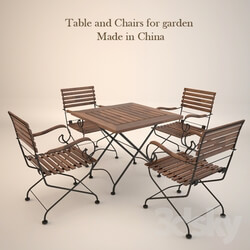 Table _ Chair - Iron chairs and table _ China 