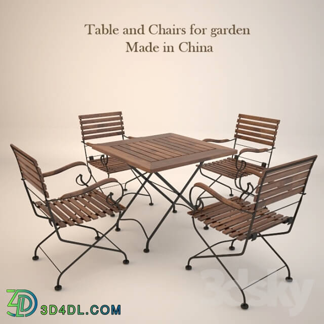 Table _ Chair - Iron chairs and table _ China