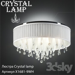 Ceiling light - Chandelier Crystal Lamp X1681-9WH 