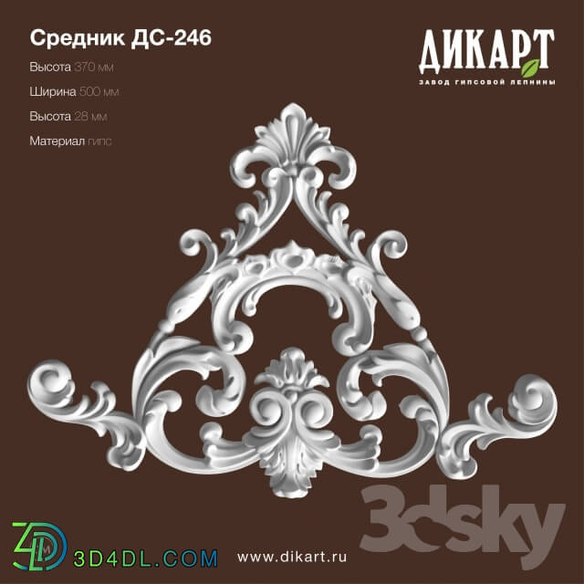 Decorative plaster - DS-246_370x500x28mm