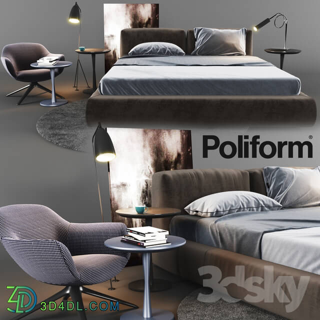 Bed - Poliform Set 02