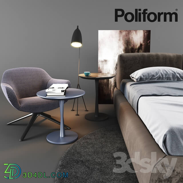 Bed - Poliform Set 02