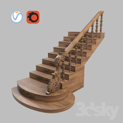 Staircase - Stairs_ Wooden 