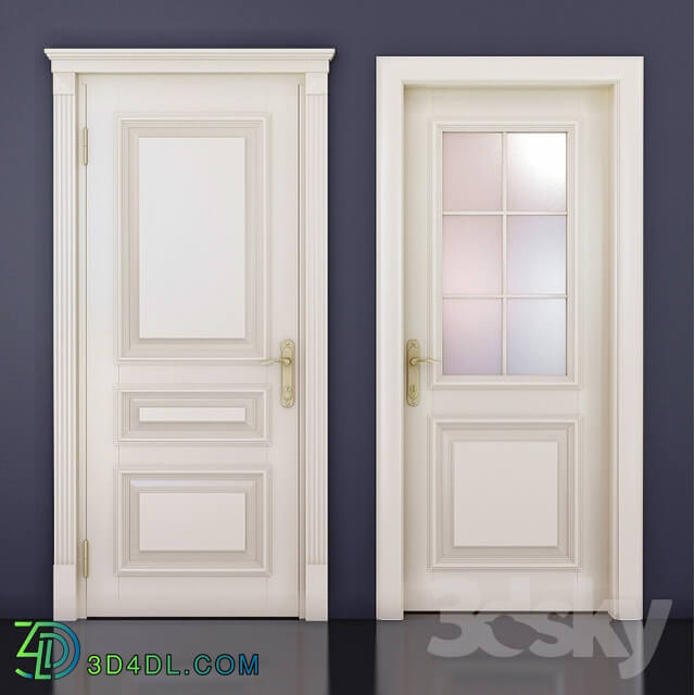 Doors - Door classic milky white lacquer