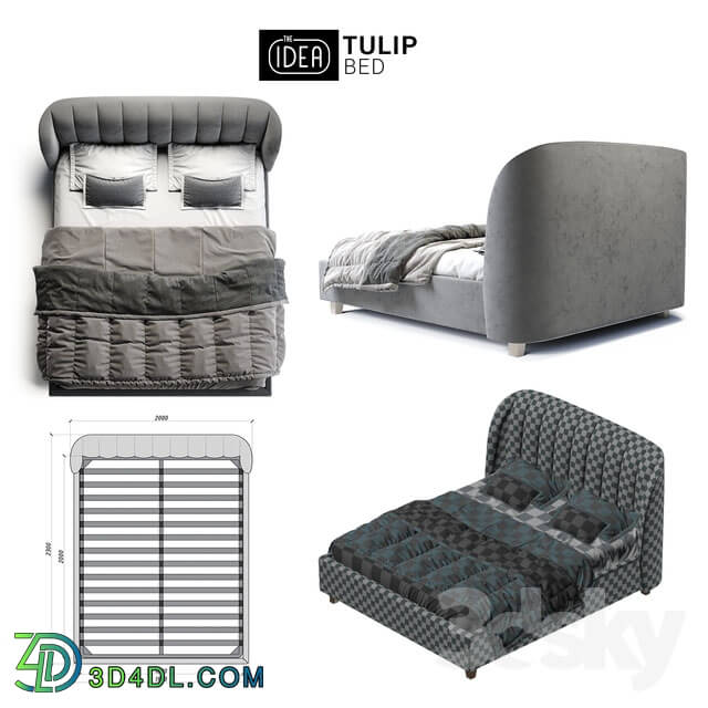 Bed - The IDEA Bed Tulip 1800