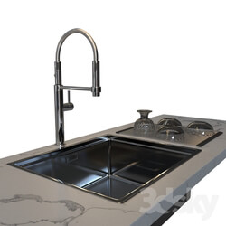 Sink - Washing Franke CEX 210 and mixer Franke Pescara 360 