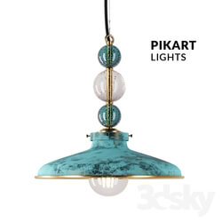 Ceiling light - Brass pendant with glass spheres ART. 5423 by Pikartlights 