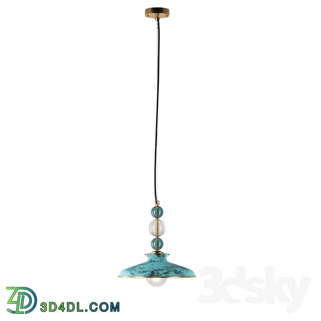 Ceiling light - Brass pendant with glass spheres ART. 5423 by Pikartlights