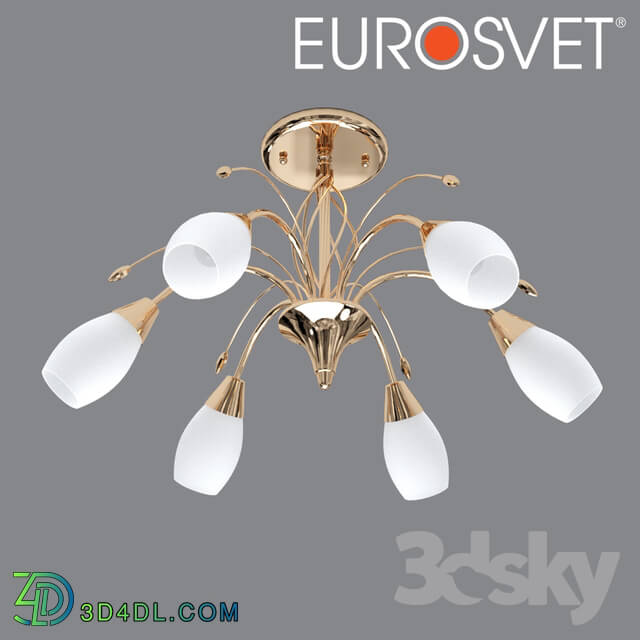 Ceiling light - OM Ceiling chandelier with lights Eurosvet 22080_6 Ginevra gold