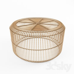 Table - Rattan coffee table 