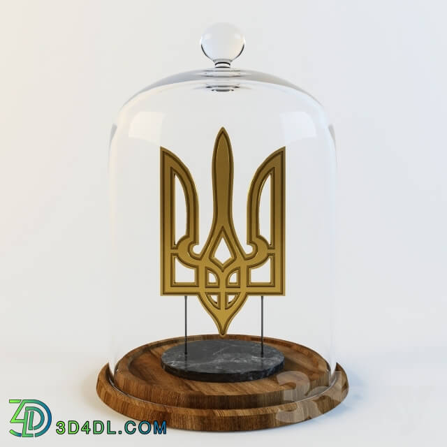 Other decorative objects - Emblem of Ukraine _Golden Trident under the bulb_