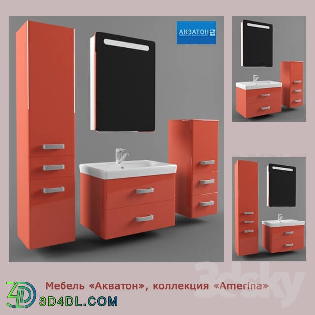 Bathroom furniture - furniture set Aquaton _Amerina_