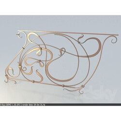 Staircase - wrought iron railings 