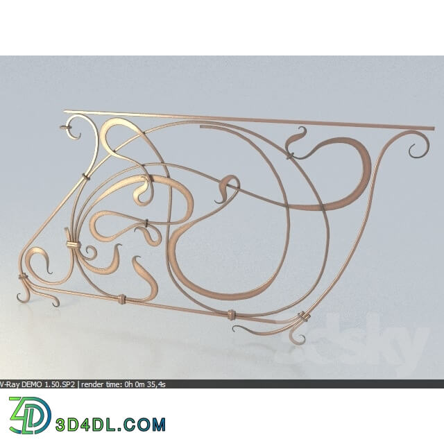 Staircase - wrought iron railings