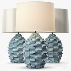 Table lamp - LuxDeco Bayern Table Lamp - Turquoise Base 