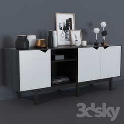 Sideboard Chest of drawer Decor set 002 