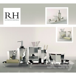 Bathroom accessories - Faceted metal accessories collection 