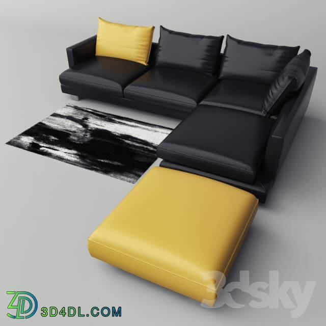 Sofa - SOFA-black _amp_ yellow