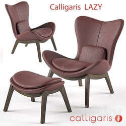 Arm chair - Calligaris Lazy armchair _amp_ footstool 
