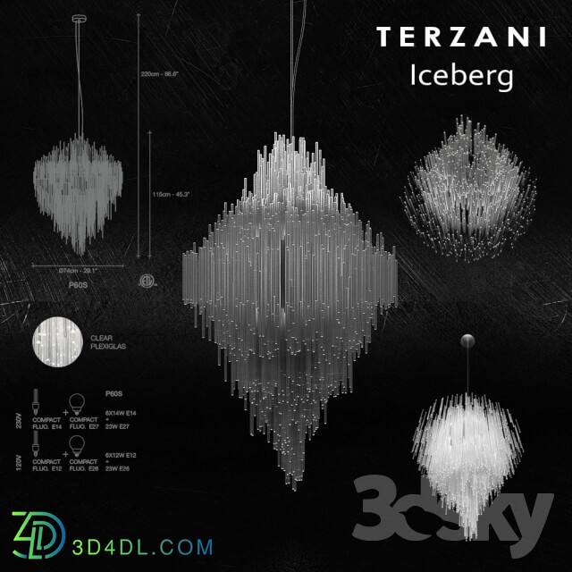 Ceiling light - Terzani Iceberg