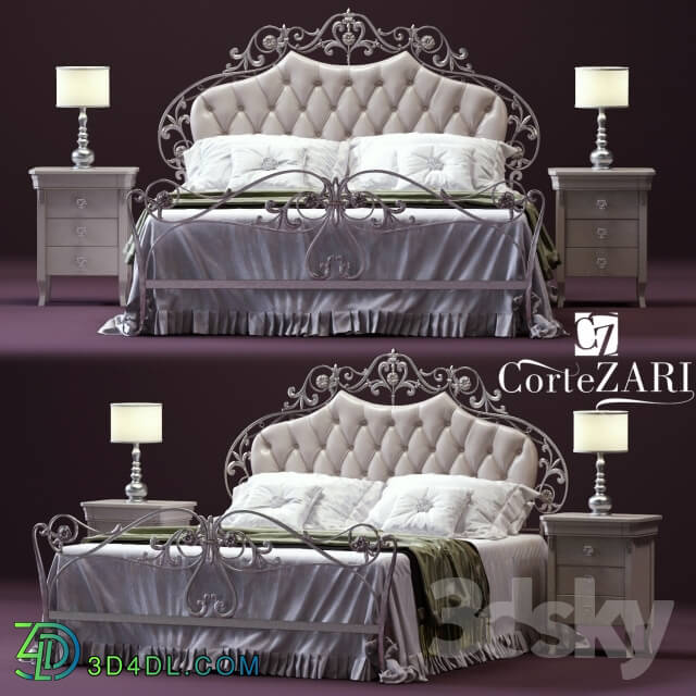 Bed - CorteZARI OLIMPIA Double Bed