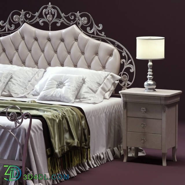 Bed - CorteZARI OLIMPIA Double Bed