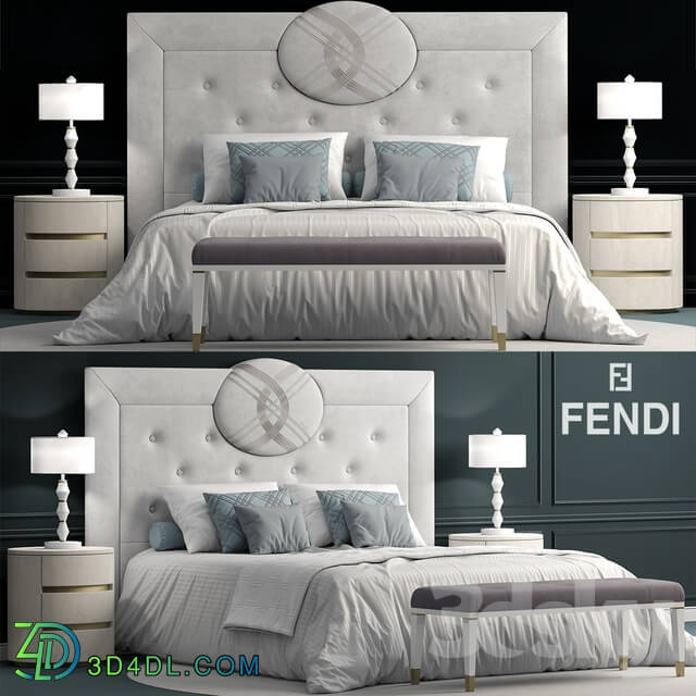 Bed - Bed fendi Cameo Maxi Bed