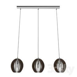 Ceiling light - 94641 Suspension COSSANO_ 3х40W _E14__ L790 steel _ wood_ dark brown 