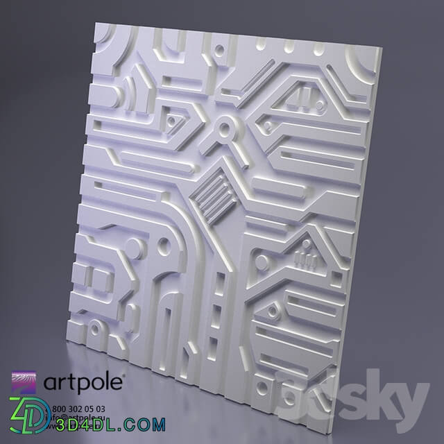 3D panel - _ON REACHING_ Plaster 3D panel EX-MACHINA from Artpole