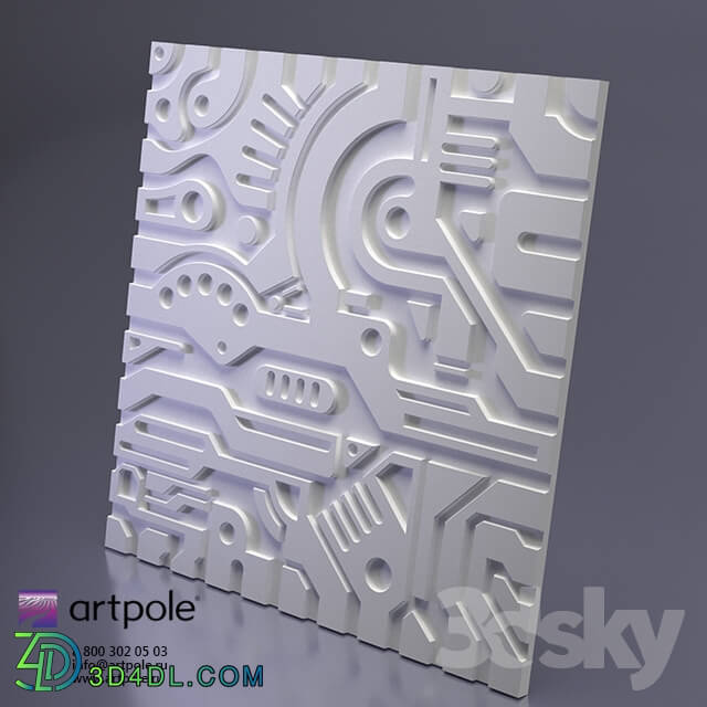 3D panel - _ON REACHING_ Plaster 3D panel EX-MACHINA from Artpole