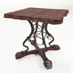 Table - Forged oak table _ Forged oak table 