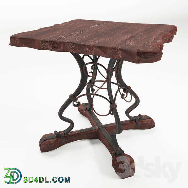 Table - Forged oak table _ Forged oak table