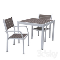 Table _ Chair - IKEA SJALLAND Table and Chair GRAY 