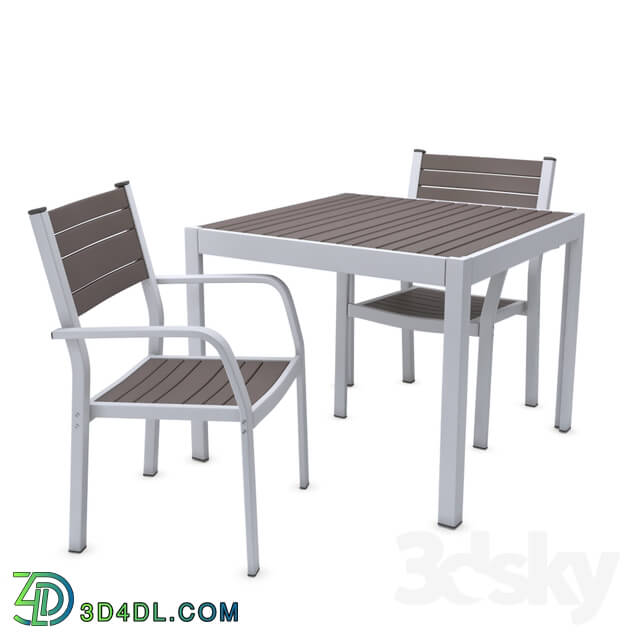 Table _ Chair - IKEA SJALLAND Table and Chair GRAY