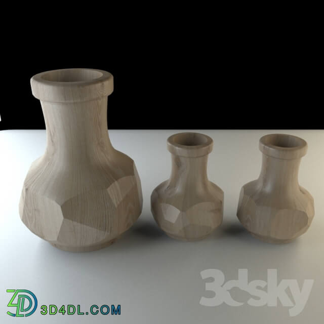 Vase - wooden vase