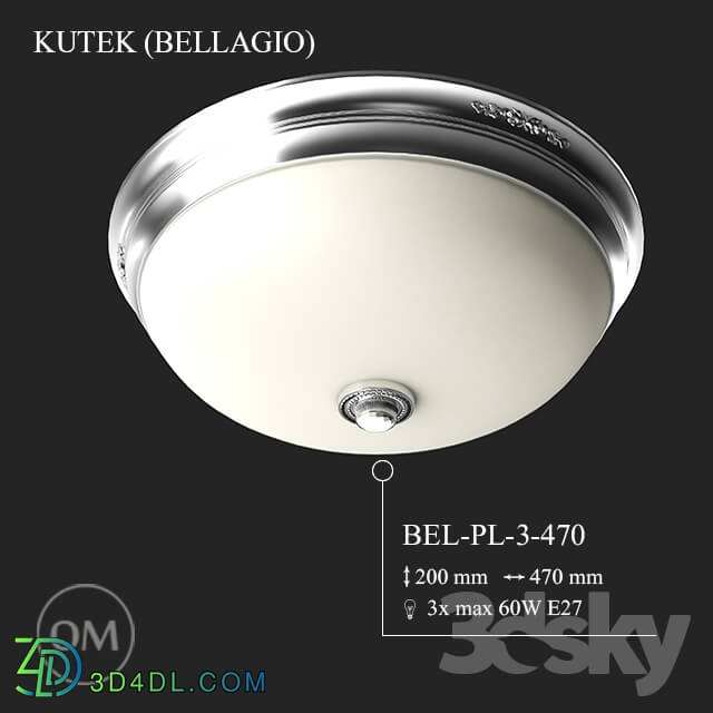 Ceiling light - KUTEK _BELLAGIO_ BEL-PL-3-470
