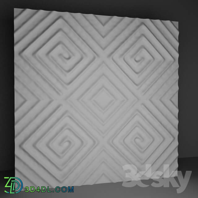 Decorative plaster - Decorative plaster 3D panel