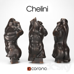 Sculpture - CHELINI Art.241 Statua torso 