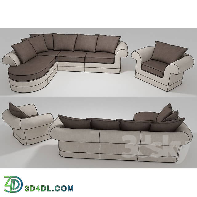 Sofa - Sofa with armchair