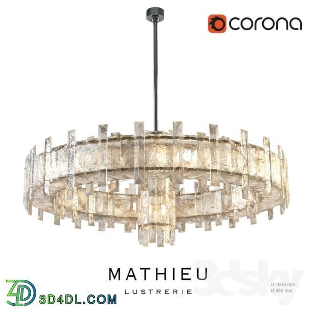 Ceiling light - Regis Mathieu_ Lustrerie Saturne chandelier