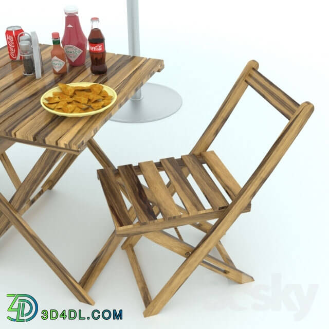 Table _ Chair - cafeteria table