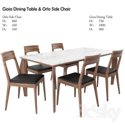 Table _ Chair - Gioia Dining Table _amp_ Orlo Side Chair 